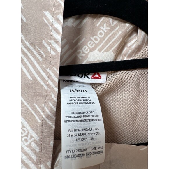 Reebok Women’s Mesh Lined Focus Track Jacket M‎ Camo Beige Zip Logo 2022 - Picture 12 of 12